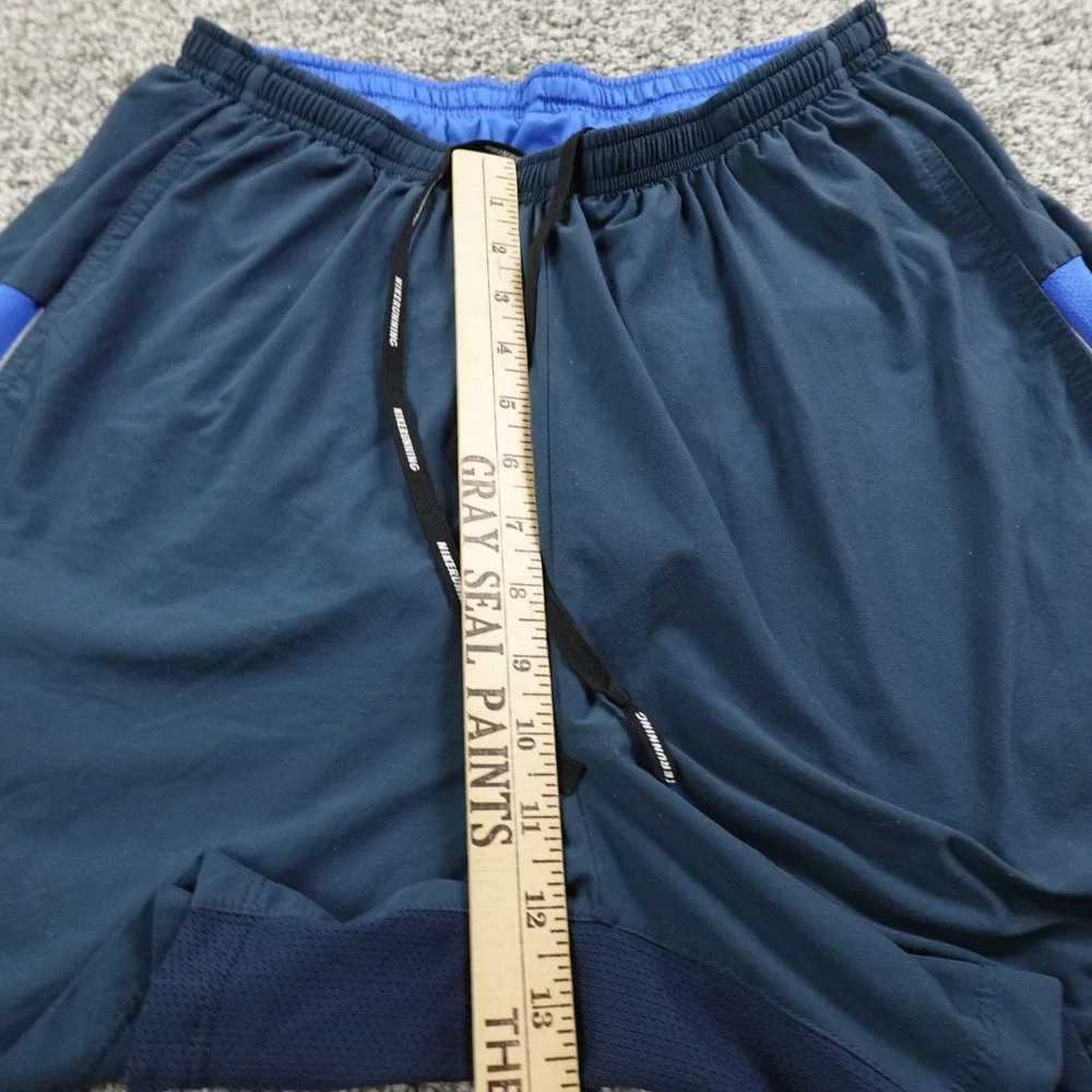 Nike Shorts Mens‎ L Blue Swoosh Drifit Running Drawstring Gym Workout Athletic